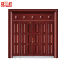 Porte d&#39;entrée en acier de luxe classique chinois Design entrée